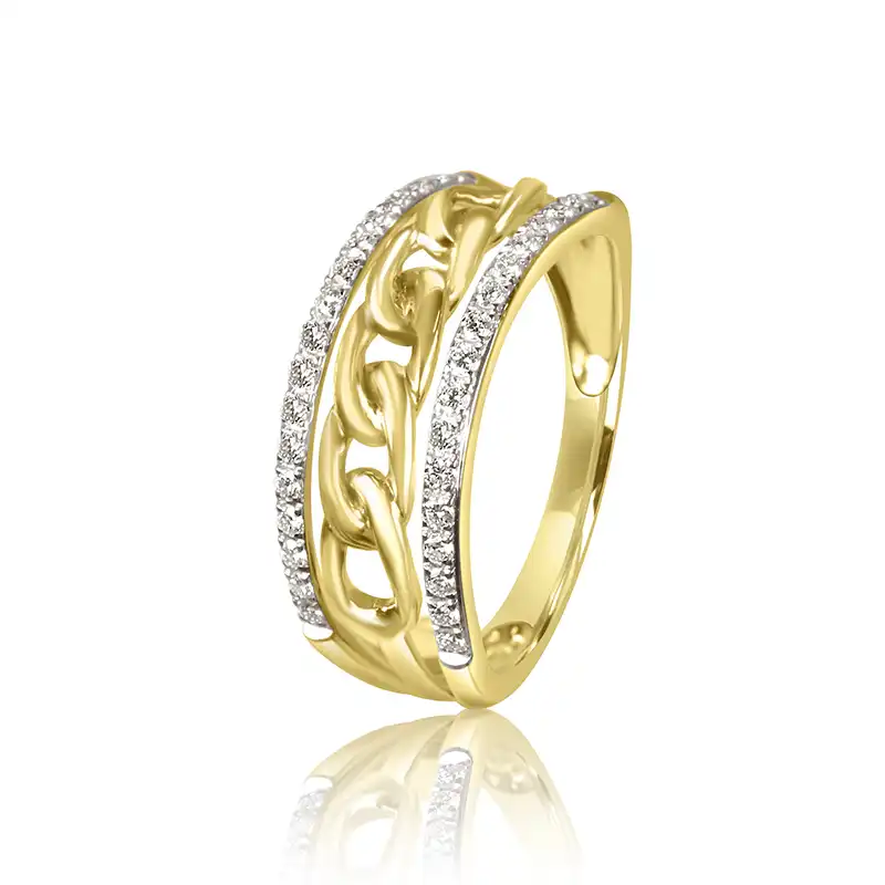 18K Yellow Gold Diamond Ring